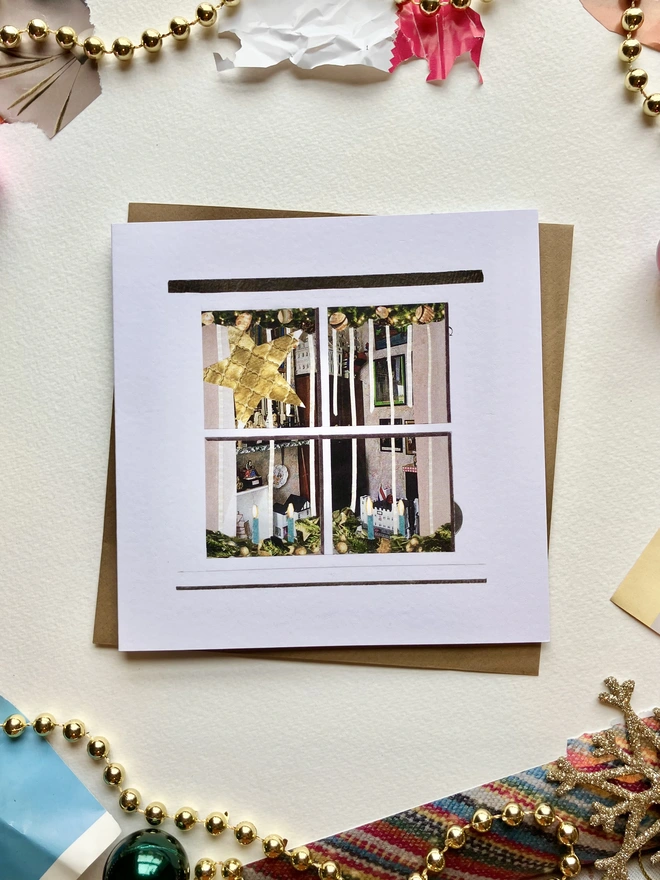 star in the window christmas card 