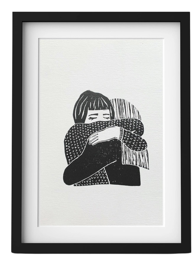 'Together' Original Linocut Print Limited Edition