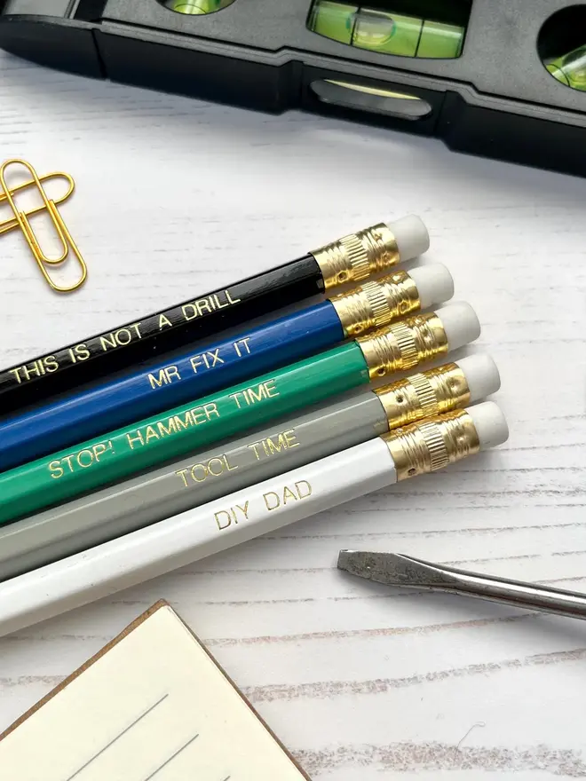 DIY Inspired Father's Day Pencil (Set Of 5)