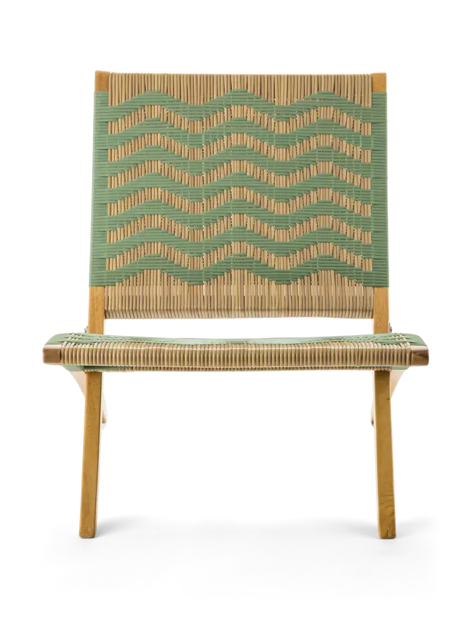 Mineral green lounge chair front