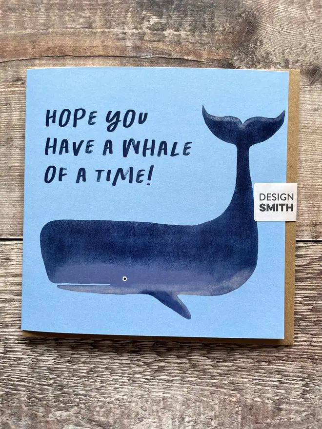 A Whale Of A Time Blank Greetings Card