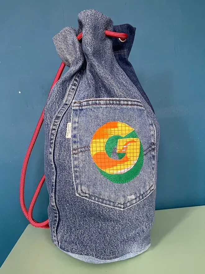 Denim Bag With Initial