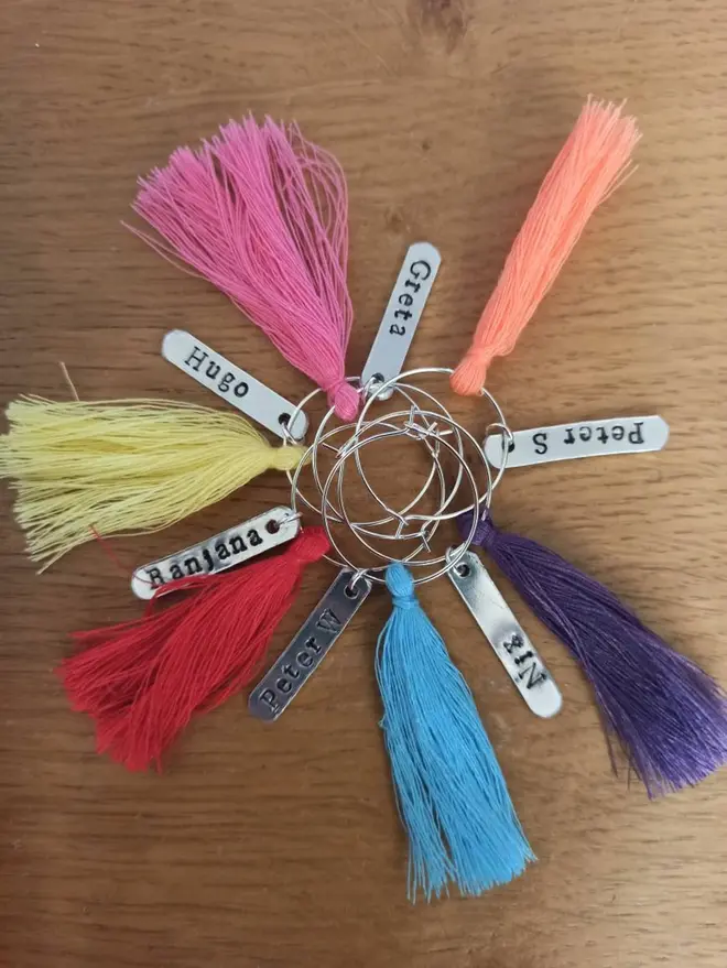 Personalised Glass Charms (Set Of 6)
