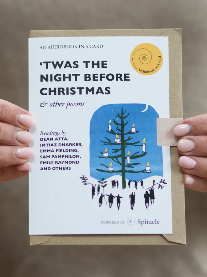 'Twas the Night Before Christmas'  Audiobook Card, bing held. 