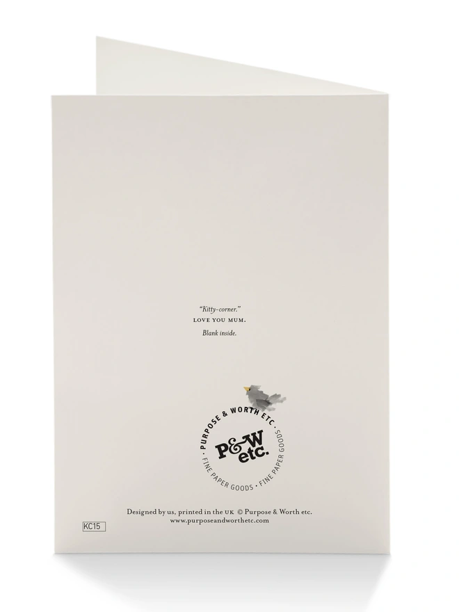 Mother's Day Card Back