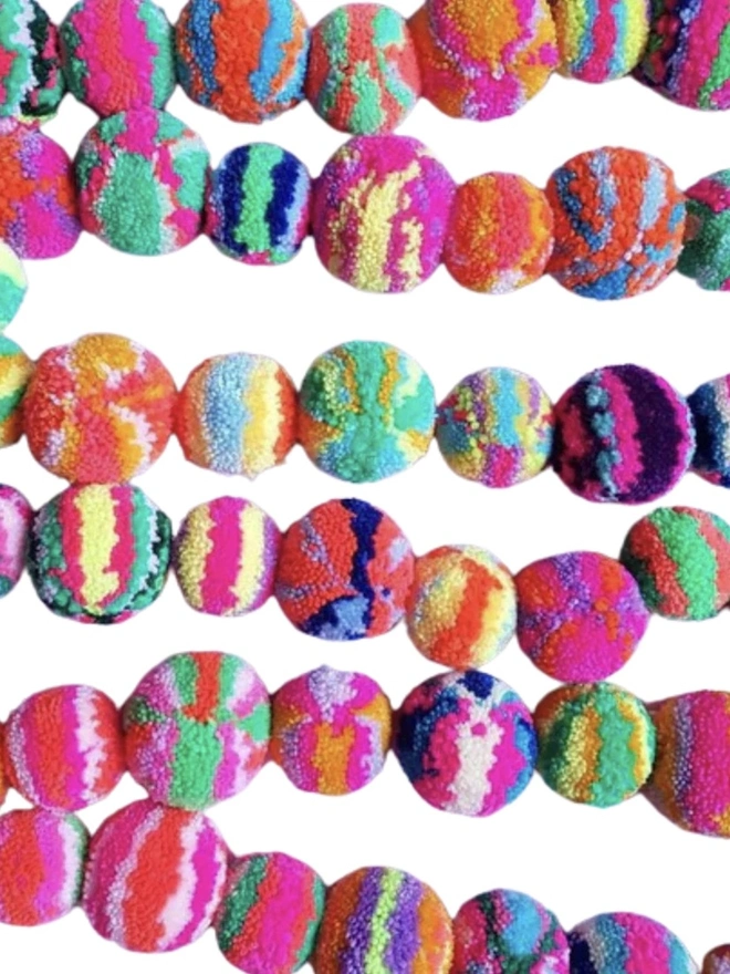 Rainbow Pom Pom Garland