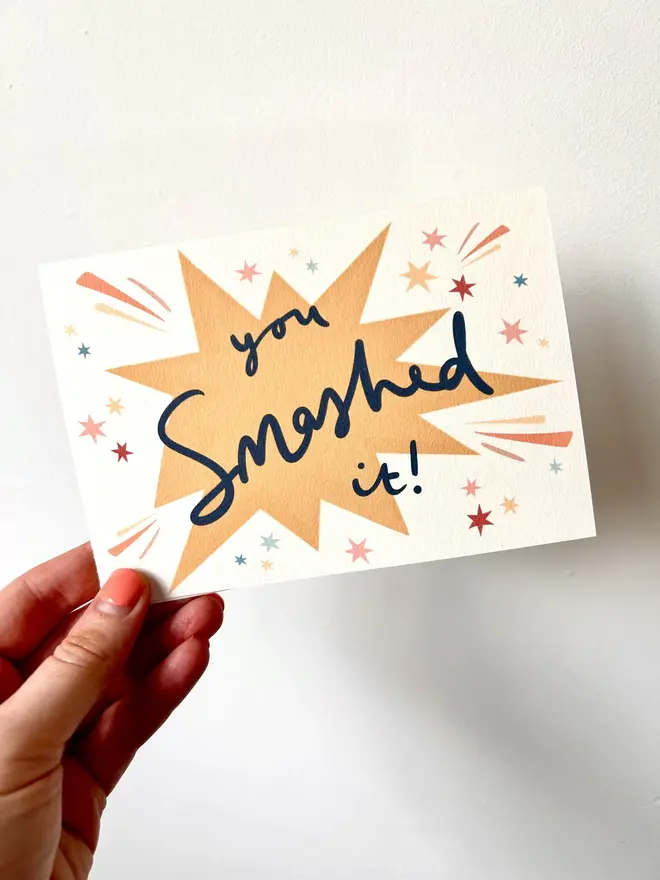 you smashed it congratulations greeting card