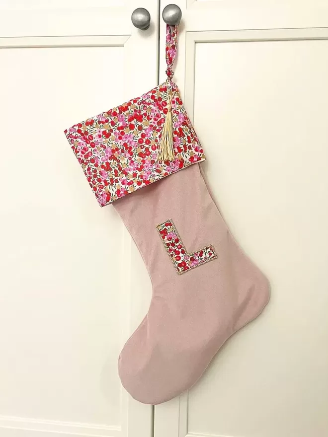 Liberty Wiltshire Red Christmas Stocking