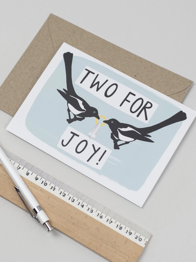 two for joy magpie card