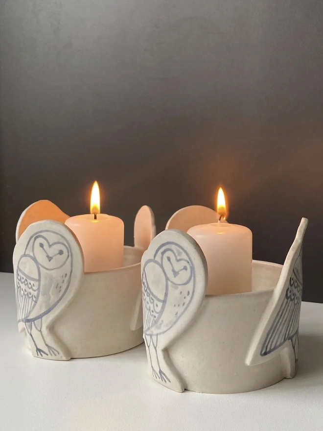 Owl Tea Light Holder