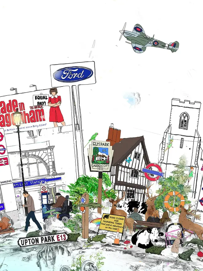 District Line 2025 Print close up