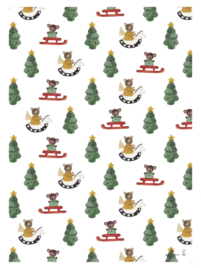 Rocking Horse Gift Wrap 