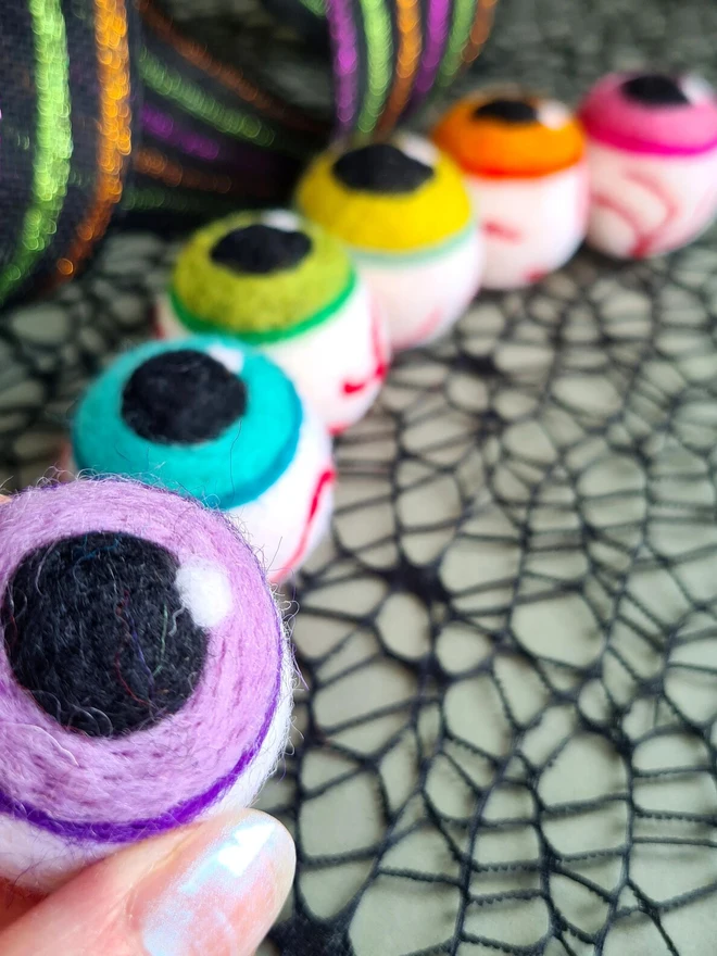 Felt Eyeball Flower Stems Artificial Bouquet Decoration