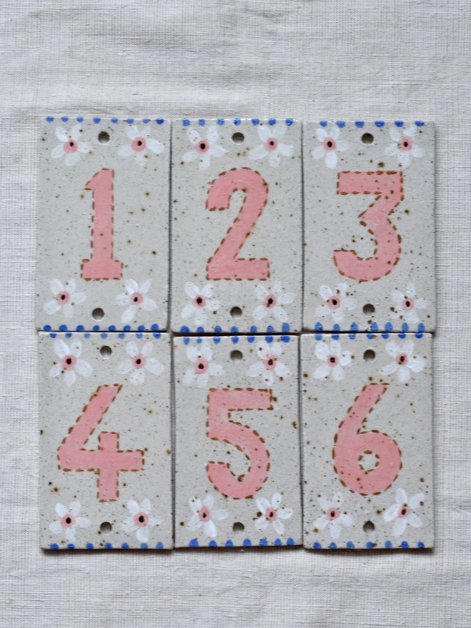 floral house numbers