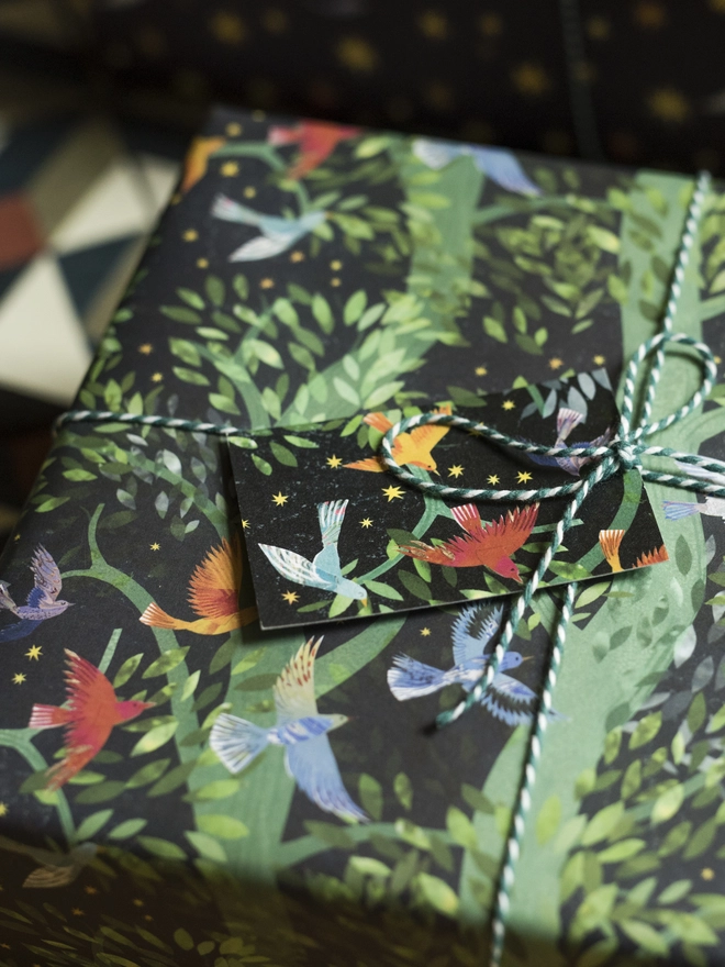 Forest Flight Birds Wrapping Paper