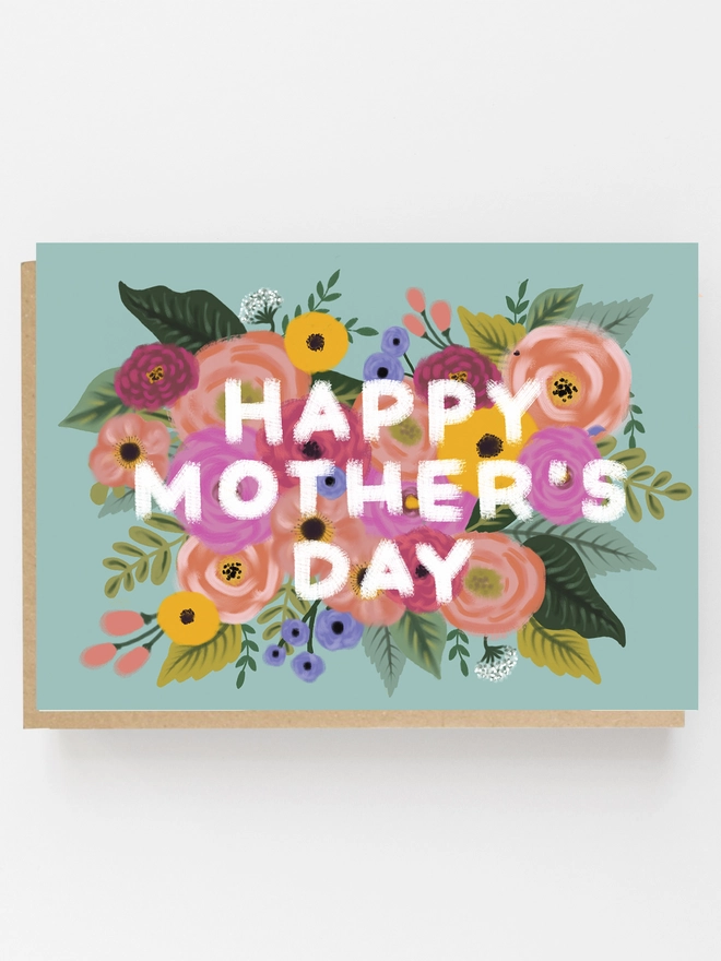 vintage floral mothers day card