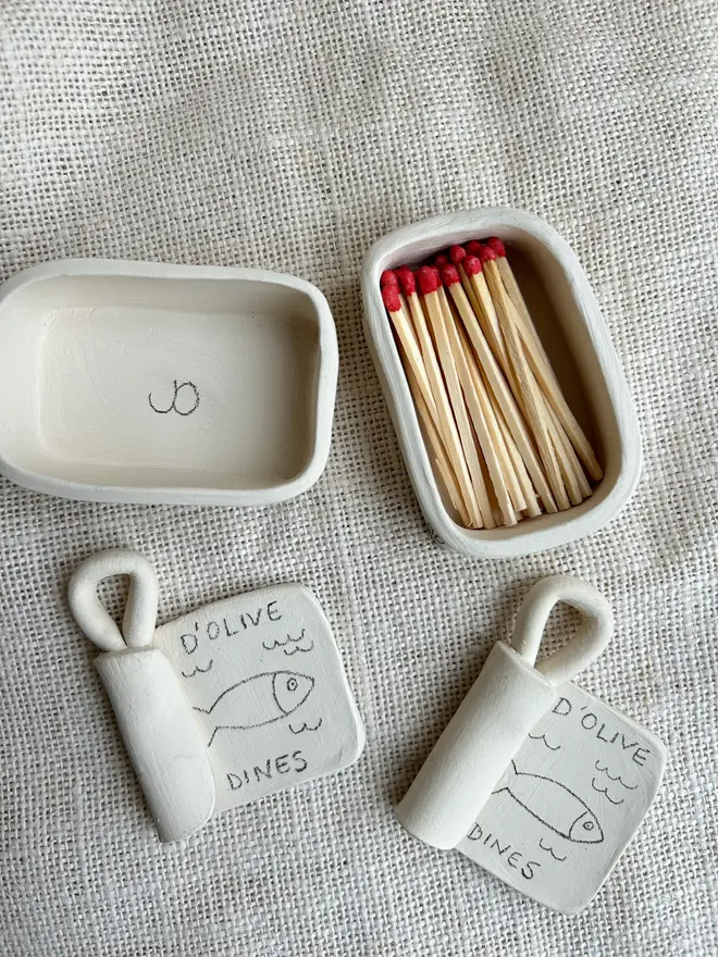 Sardine Matchstick Box Open