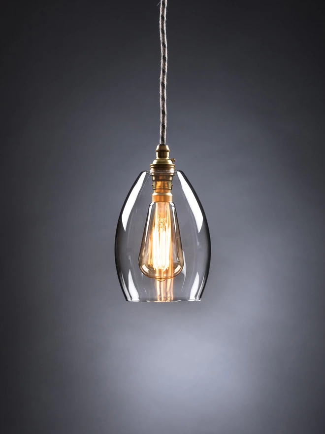 Small Jules Clear Glass Pendant Light
