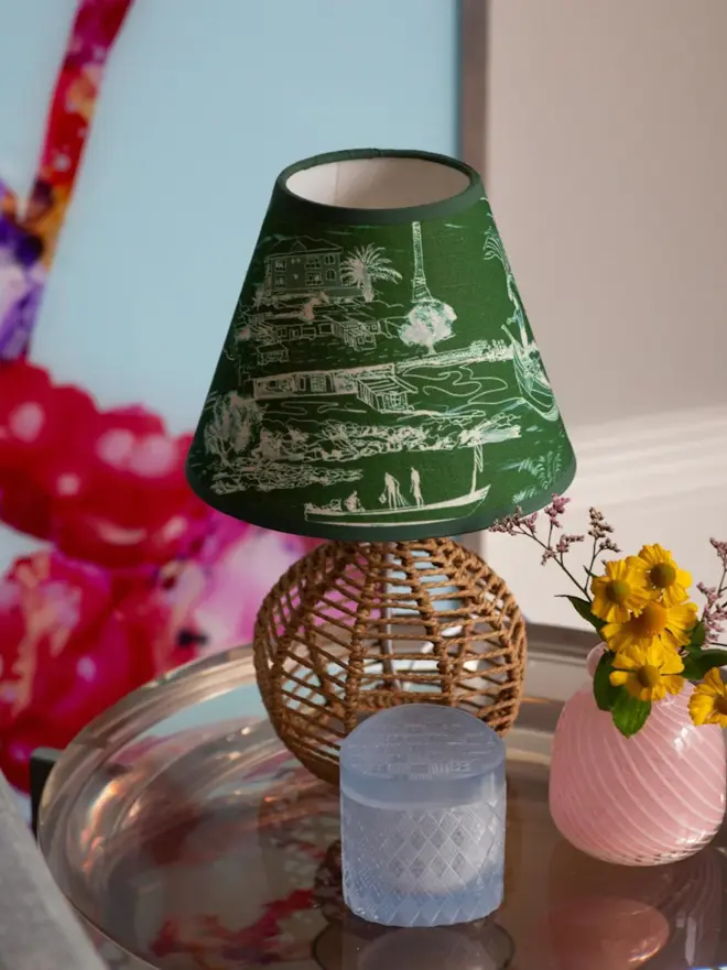 green banana island lampshade