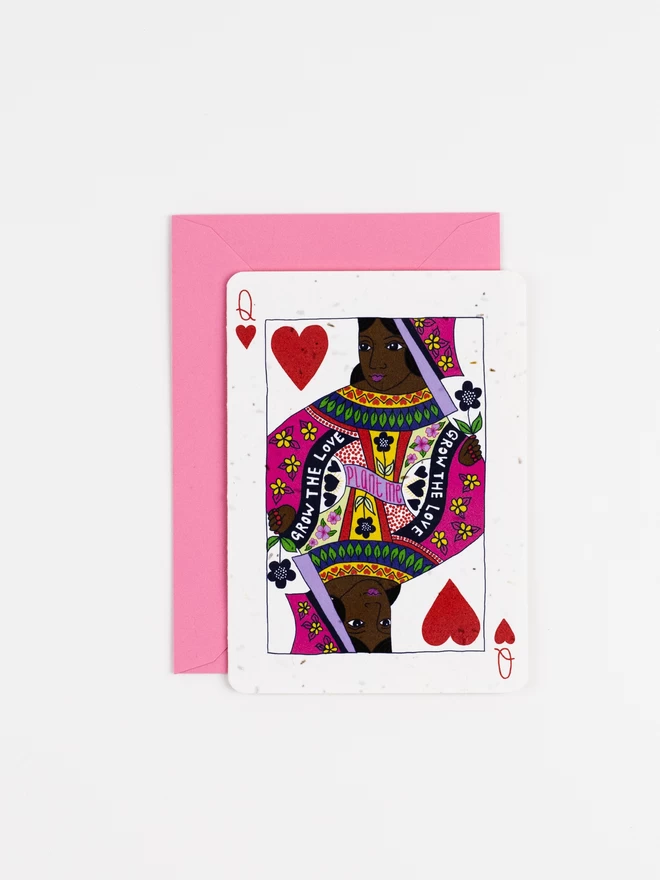 Ruby & Bo Queen of Hearts Plantable Card