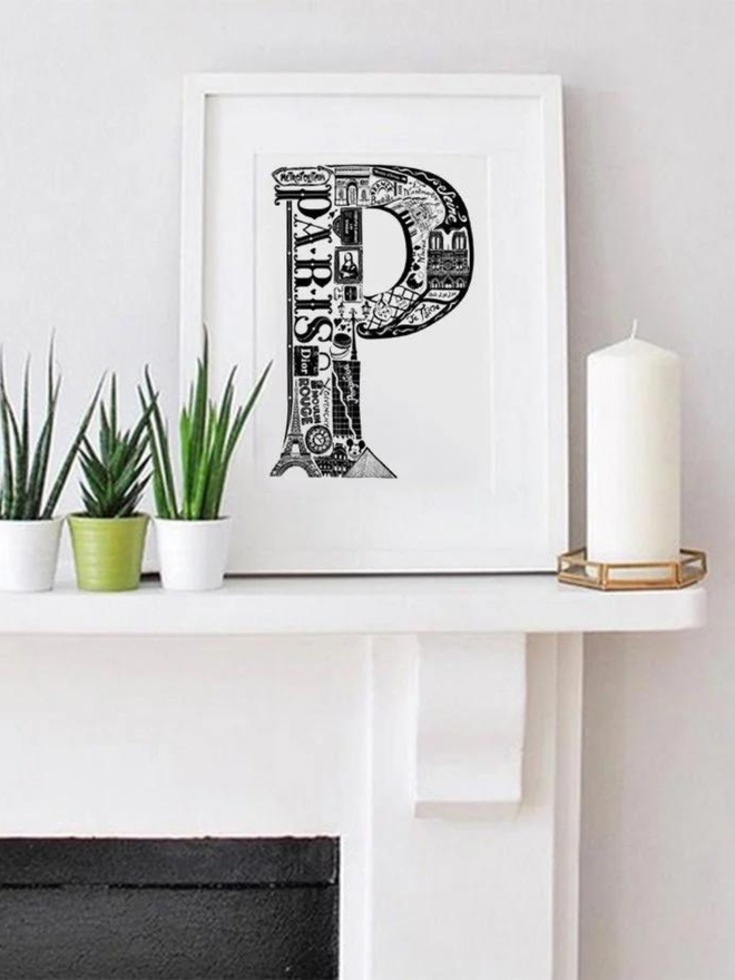 Paris Location Letter Print