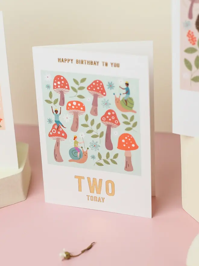 'Happy Birthday To You Two Today' Woodland 2nd Birthday Card