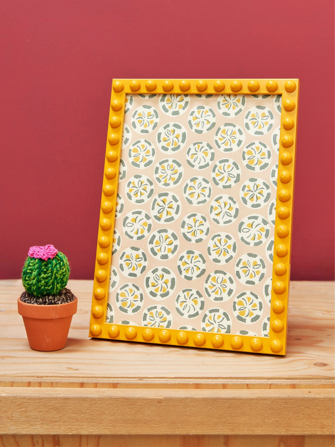 Sunshine Yellow 'Jeanie' Bobbin Photo Frame