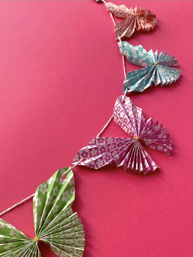 origami butterfly garland 