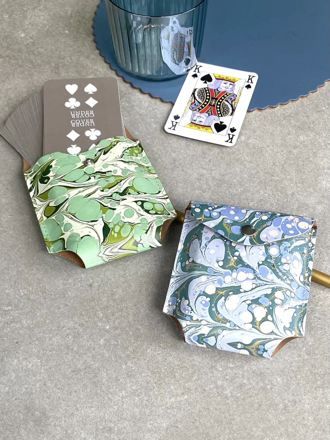 Undercover marble playing cards