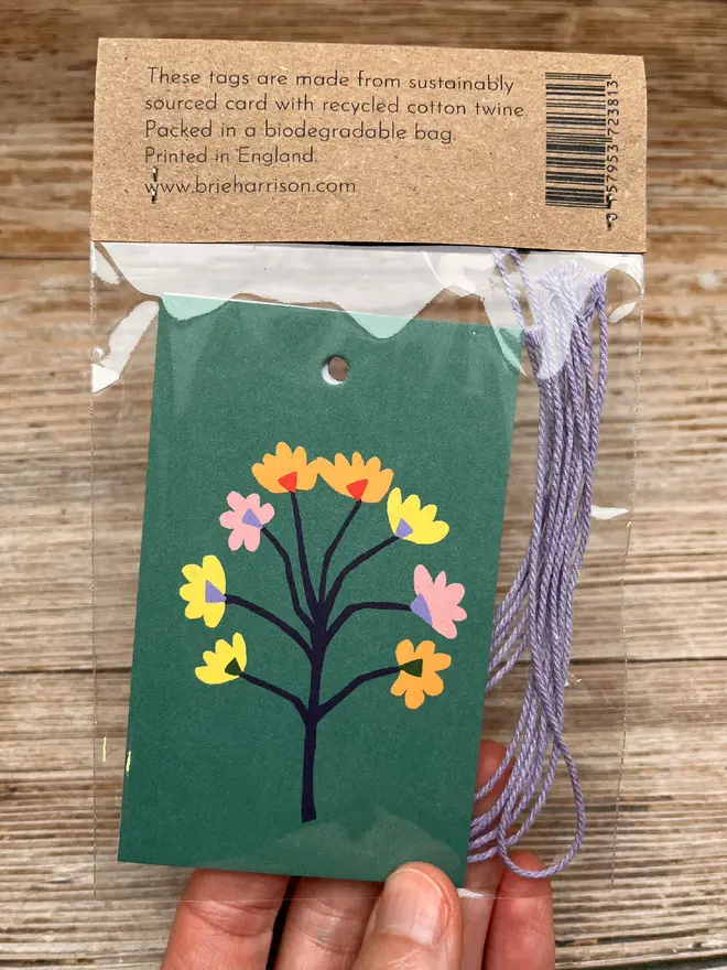 illustrated cowslip gift tags