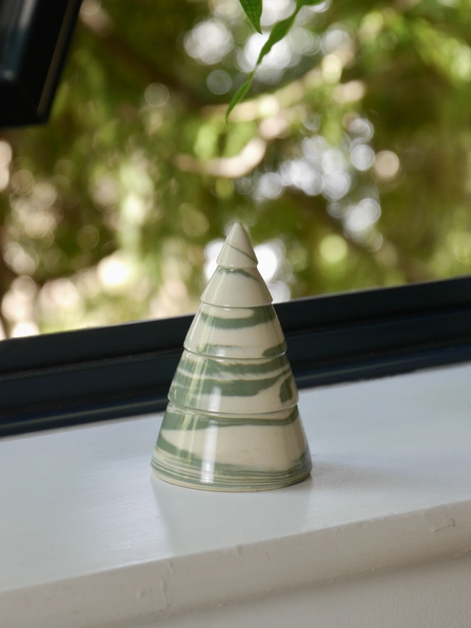 Handmade ceramic christmas tree decoration