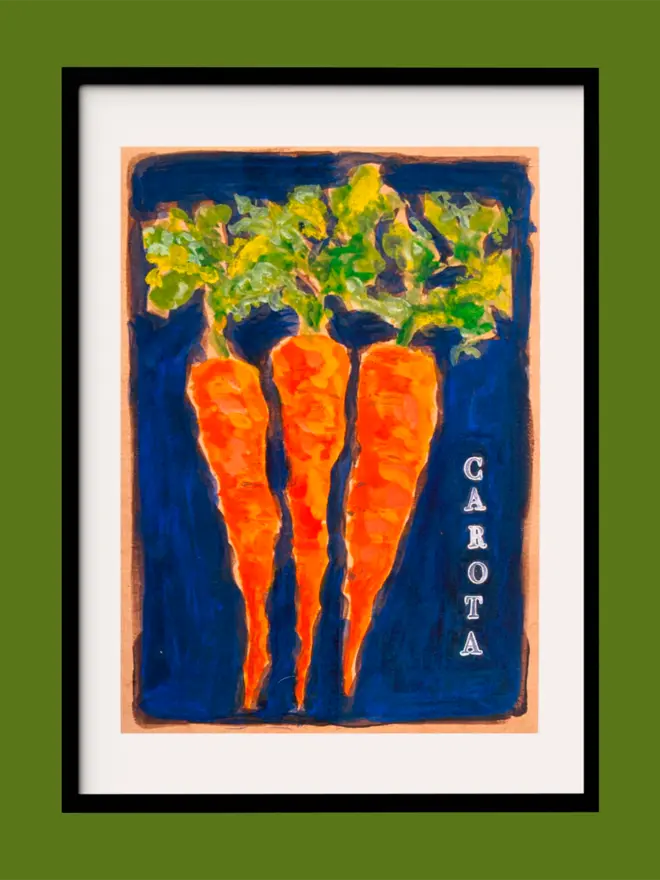 Mara Wanda carrots print framed
