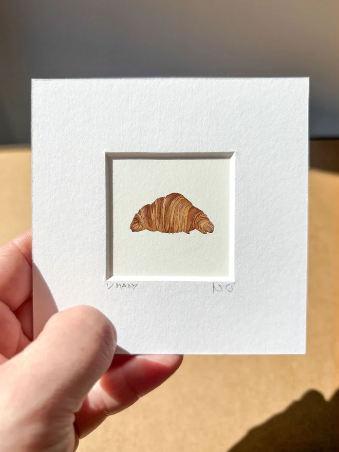 Mini Croissant print size example 