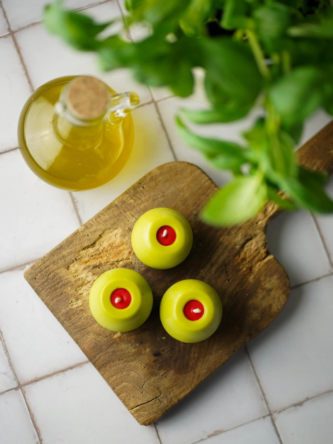 GIANT OLIVE CANDLES