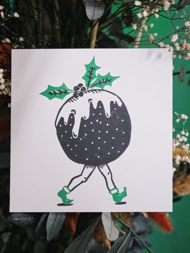 Christmas pudding card