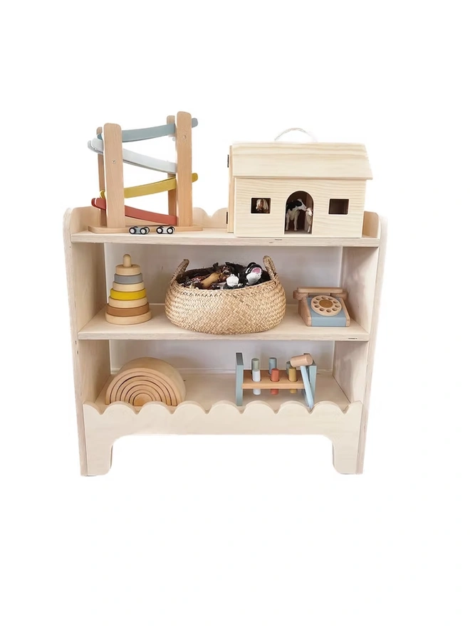 Montessori Children's Toy Shelf (Scallop)