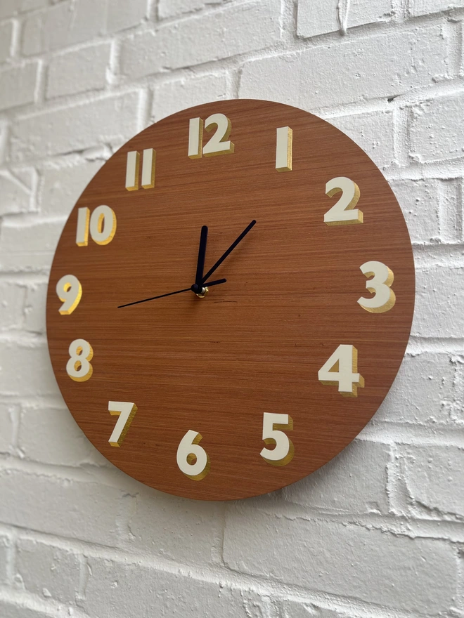 hand painted gold leaf clock