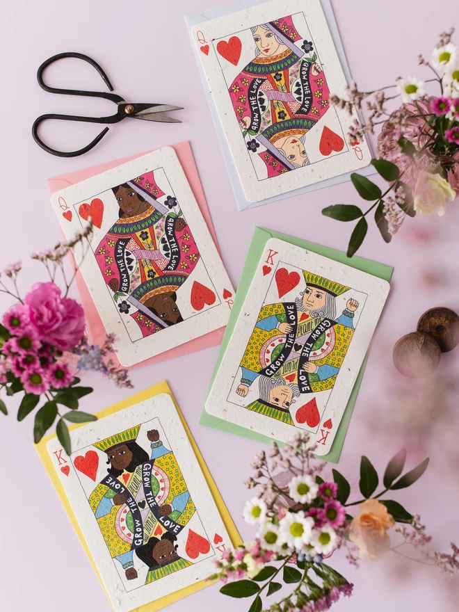 Ruby & Bo King & Queen of Hearts Plantable Card