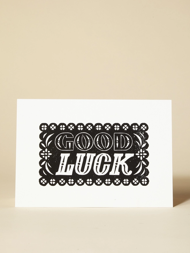 good luck lino card