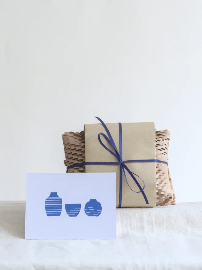 Avocado Planter Wrapped in Gift Wrap- Unique Ceramic Plant Pot & Home Decor Gift
