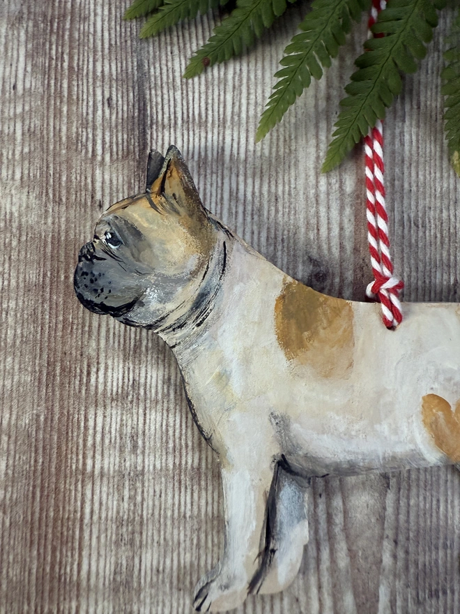 French bulldog Christmas decoration