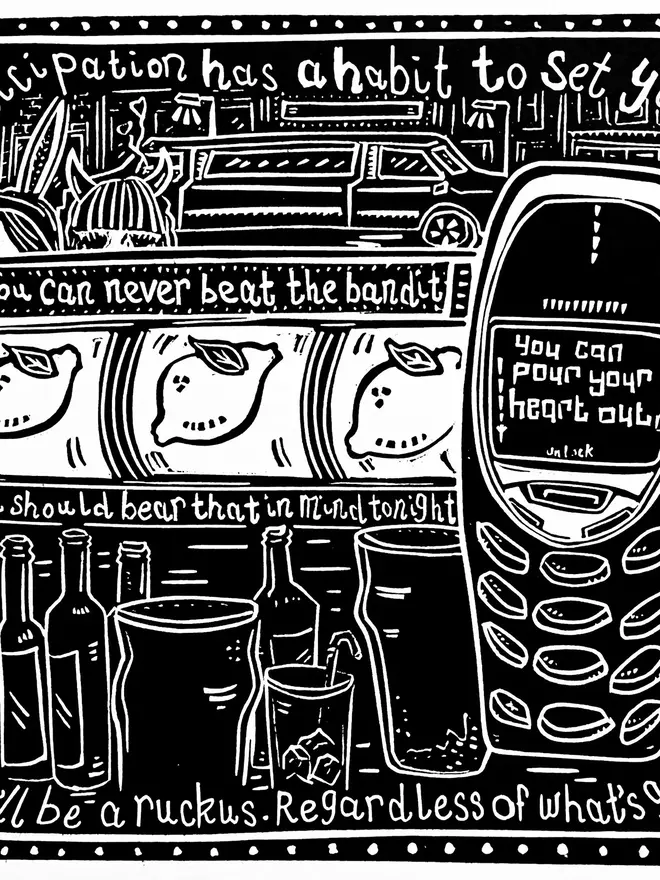 view from the afternoon arctic monkeys lyric print