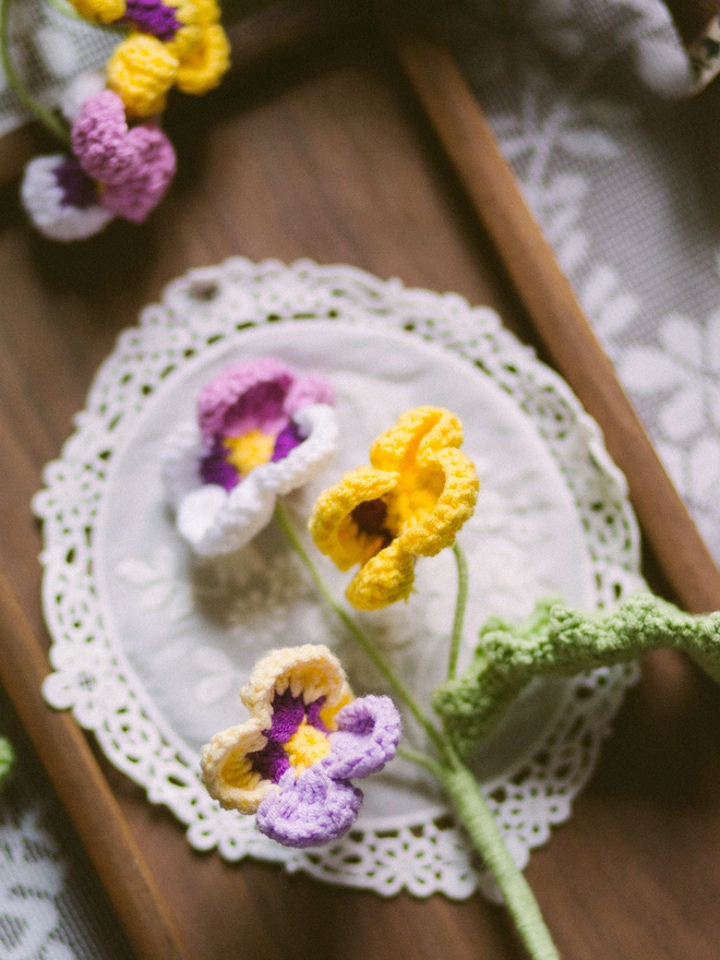 The Way to You Crochet Flower Pansy