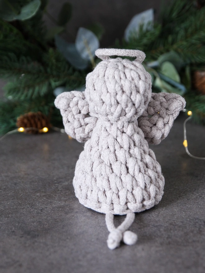 oatmeal crochet christmas angel