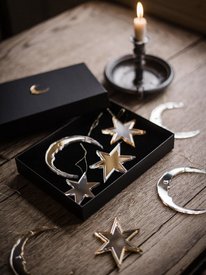 Celestial Christmas Tree Ornaments