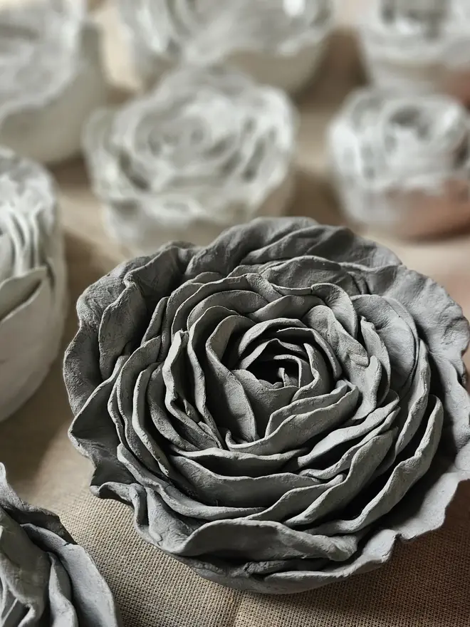 handmade clay peony flower peonies 3d flower wall sculpture gift for her anniversary Mother’s Day birthday Christmas 
