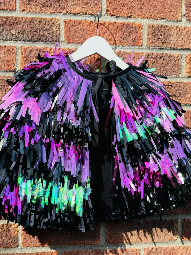 Halloween costume Halloween cape tinsel cape festival costume kids Halloween costume tinsel tinsel costume disco 