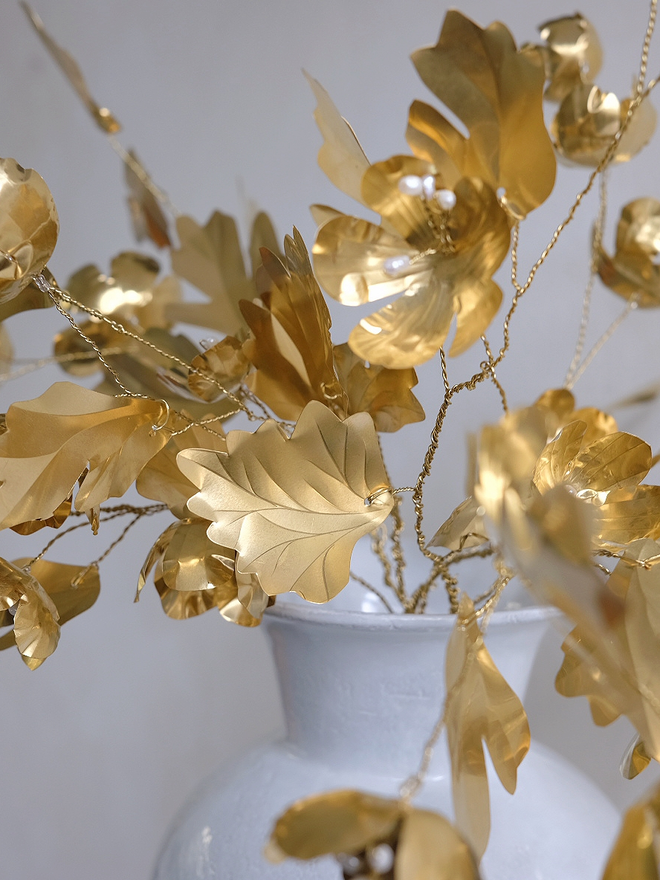 Brass Geranium Bouquet by artist Debbie Fairbrass