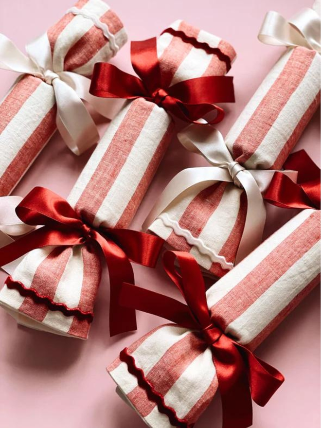 Reusable "Santa Stripes" Fabric Cracker