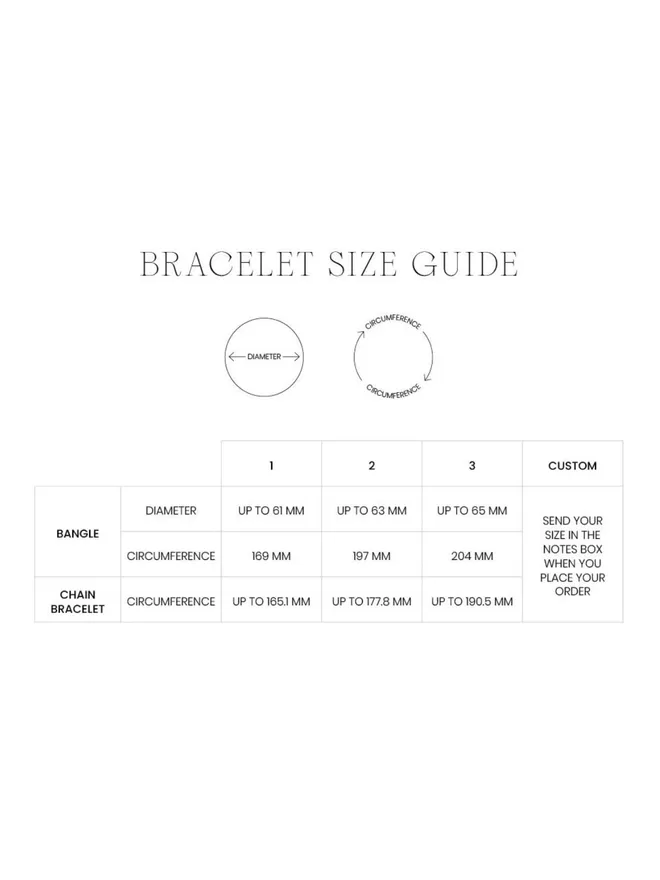 Bracelet Size guide